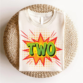 漫画テーマキッズ2nd誕生日ユニークレトロ幼児 ベビーTシャツ