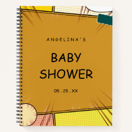 漫画テーマベビーシャワーギフトリストノート ノートブック