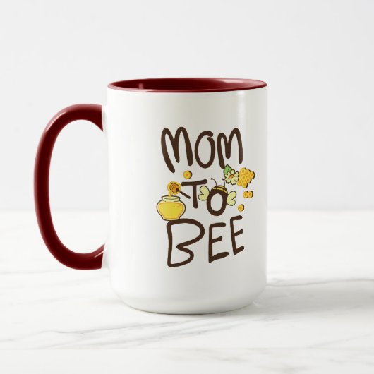 漫画デコレーションのMom to Bee マグカップ (左)