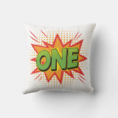 漫画デザイン生まれたばかりのベビー1st誕生日ヴィンテージ クッション (裏面)