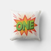 漫画デザイン生まれたばかりのベビー1st誕生日ヴィンテージ クッション (正面)