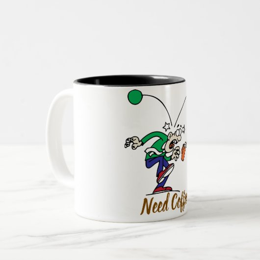 漫画デザイン コーヒーマグ ツートーンマグカップ (正面左)