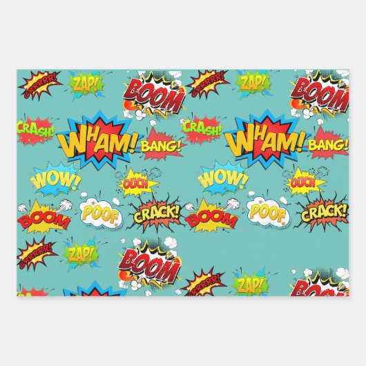 漫画デザイン ラッピングペーパーシート (正面)