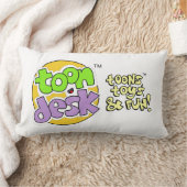 漫画デスク-漫画、玩具、おもしろい!-枕 ランバークッション (ブランケット)