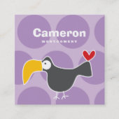 漫画トゥーカン鳥キッドのプロフィール写真の通話カード スクエア名刺 (正面)