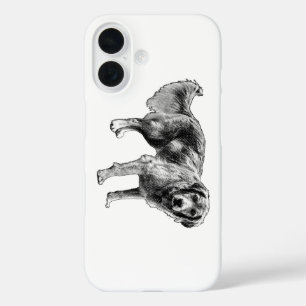 漫画ドッグケ不気味ース iPhone 16ケース