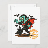 漫画ドラキュラヴァンパイア – ハロウィーン承認 シーズンポストカード (正面/裏面)