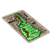 漫画ニューハンプシャー州の単語マップ マグネット (右側)