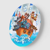 漫画ノアの子供の壁時計 ラージ壁時計 (傾斜)