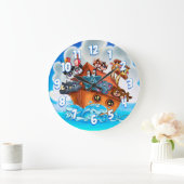 漫画ノアの子供の壁時計 ラージ壁時計 (ホーム)