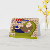 漫画ハッピーシクティース誕生日パパカード カード (黄色い花)