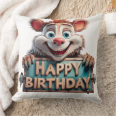 漫画ハッピーバースデーイラストレーション クッション (ブランケット)