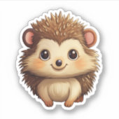 漫画ハリネズミイラストレーション シール (正面)