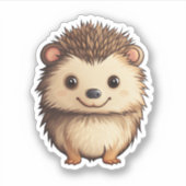 漫画ハリネズミイラストレーション シール (正面)