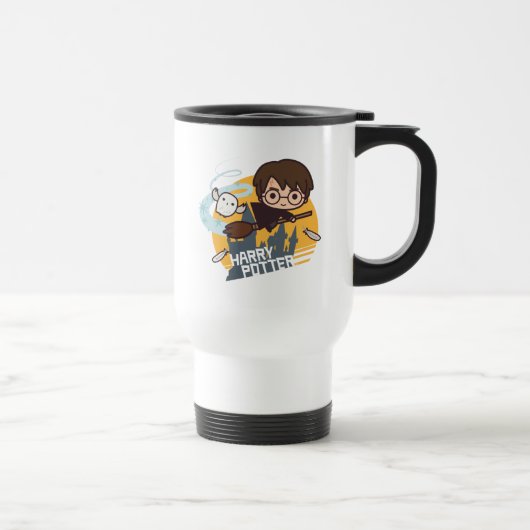 漫画ハリーおよびHogwartsを過ぎたHedwigの飛行 トラベルマグ (右)