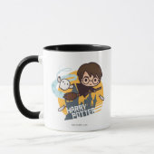 漫画ハリーおよびHogwartsを過ぎたHedwigの飛行 マグカップ (左)