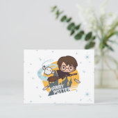 漫画ハリーとヘドウィグ飛んでいる過去ホグワーツ ポストカード (スタンド正面)