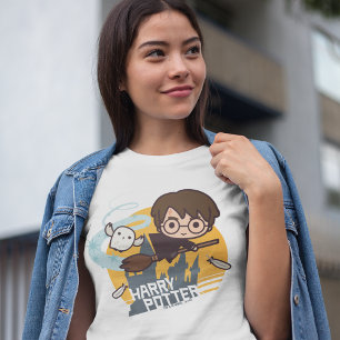 漫画ハリーとヘドウィグ飛んでいる過去ホグワーツ Tシャツ