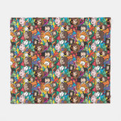 漫画ハリーポッターキャラクタートスパターン フリースブランケット (正面(横))