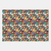 漫画ハリーポッターキャラクタートスパターン ラッピングペーパーシート (正面)