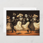 漫画ハロウィーンのスイングダンス ポストカード (正面/裏面)