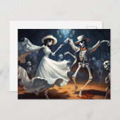 漫画ハロウィーンのスイングダンス ポストカード (正面/裏面)