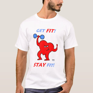 漫画ハートエクササイズフィットネス動機ことわざ Tシャツ