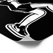 漫画バドミントン女性シャトルプレーヤー ポスター (角)