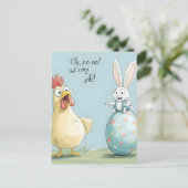 漫画バニーシック卵イースターおもしろい シーズンポストカード (スタンド正面)