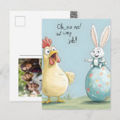 漫画バニーシック卵イースターおもしろい シーズンポストカード (正面/裏面)