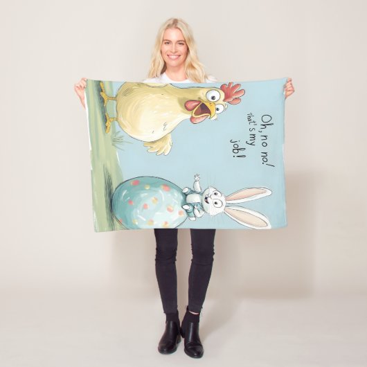 漫画バニーシック卵イースターおもしろい フリースブランケット (インサイチュ)