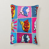 漫画バブルセット。式Bom、カッコいいPow、Oop アクセントクッション (裏面(縦))