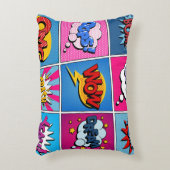 漫画バブルセット。式Bom、カッコいいPow、Oop アクセントクッション (正面(垂直))