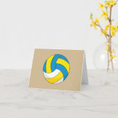 漫画バレーボールのボール カード (黄色い花)