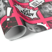 漫画バージョン顔ラップ紙 ラッピングペーパー (ロールコーナー)