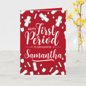 漫画パッド赤いスクリプ10代のト女の子の第1期 カード (黄色い花)