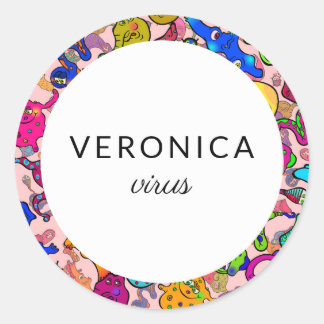 漫画パーソナライズされたのバクテリア名 ラウンドシール