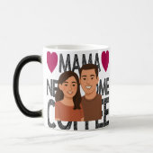 漫画パーソナライズされたカップルのマグは誕生日に理想的 モーフィングマグカップ (左)