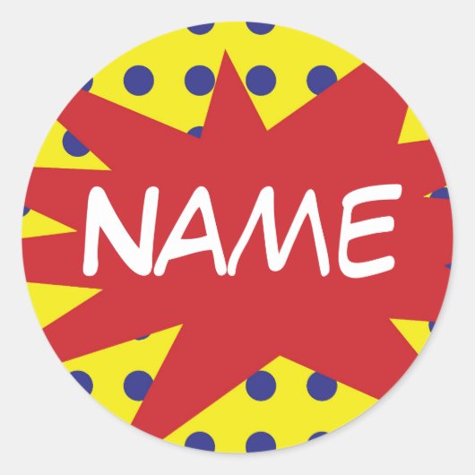 漫画パーソナライズされたシール ラウンドシール (正面)