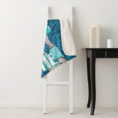 漫画パーソナライズされたスタイルガールとグリッター シェルパブランケット (インサイチュ)