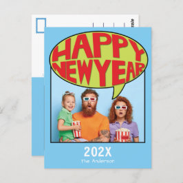 漫画パーソナライズされたスタイル写真新年 ポストカード