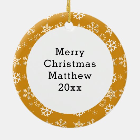 漫画パーソナライズされたチビ（小さくかわいく書いた感じ）トナカイのクリスマス セラミックオーナメント (裏面)