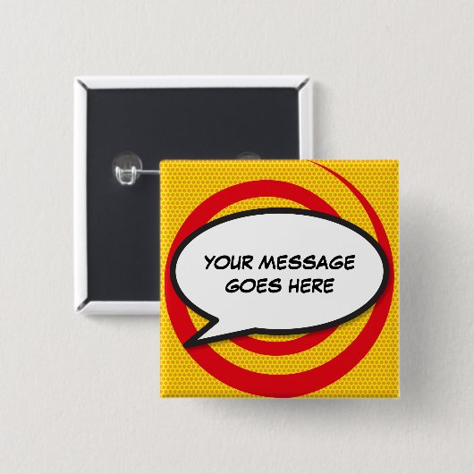 漫画パーソナライズされたブックアポップ・アートのートスピーチバブル 缶バッジ (正面&裏面)