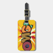 漫画パーソナライズされたブックアポップ・アートのートOMG! ラゲッジタグ (正面縦)