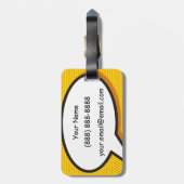 漫画パーソナライズされたブックアポップ・アートのートOMG! ラゲッジタグ (裏面縦)