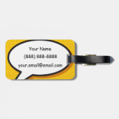 漫画パーソナライズされたブックアポップ・アートのートOMG! ラゲッジタグ (裏面横)