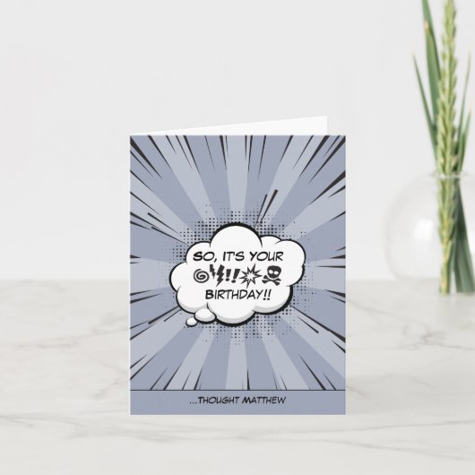 漫画パーソナライズされたブックアート カード (正面)