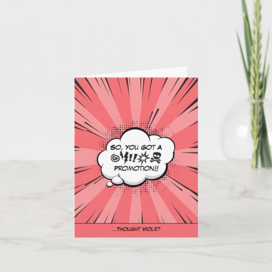 漫画パーソナライズされたブックアート カード (正面)