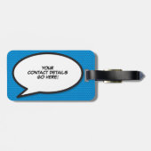 漫画パーソナライズされたブックSUPERHEROおもしろいモダン ラゲッジタグ (裏面横)