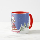 漫画パーソナライズされたベルネドードルサンタドッグ マグカップ (正面右)